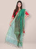 Green Silk dupatta freeshipping - Dupatta Bazaar