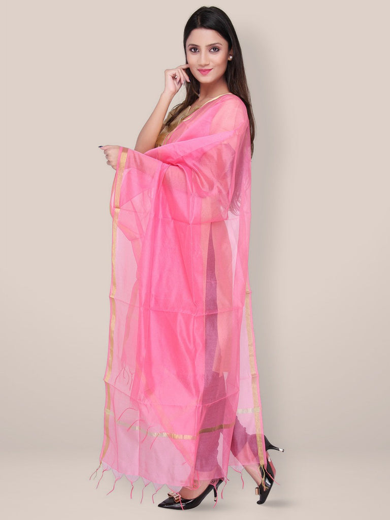 Pink Bleneded Silk Dupatta freeshipping - Dupatta Bazaar