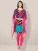 Pink Organza Dupatta freeshipping - Dupatta Bazaar