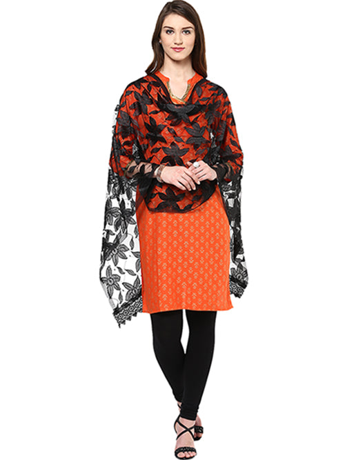 Dupatta Bazaar Women's Black Net Dupatta - Dupatta Bazaar