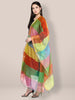 Multicoloured Silk Dupatta freeshipping - Dupatta Bazaar