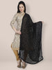 Black Chiffon Embroidered Dupatta freeshipping - Dupatta Bazaar