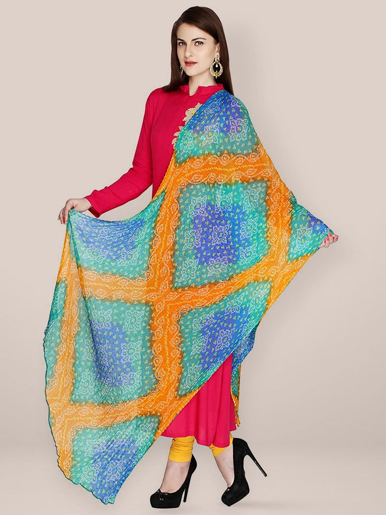Printed crush chiffon dupatta freeshipping - Dupatta Bazaar