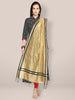 Cotton Gold & Black Silk Dupatta freeshipping - Dupatta Bazaar