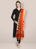 Orange Organza Printed Dupatta freeshipping - Dupatta Bazaar