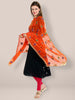 Orange Phulkari Chiffon Dupatta freeshipping - Dupatta Bazaar