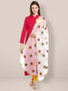 White Phulkari Chiffon Dupatta freeshipping - Dupatta Bazaar