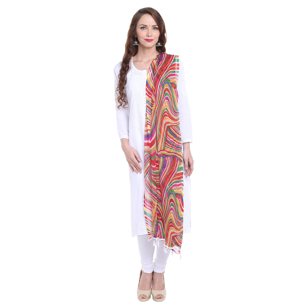 Dupatta Bazaar Women's Printed Chiffon Dupatta - Dupatta Bazaar