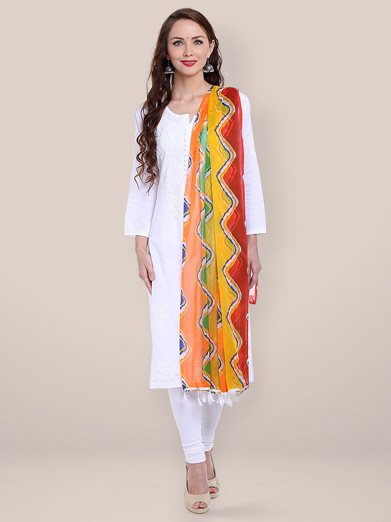 Printed Chiffon Dupatta freeshipping - Dupatta Bazaar