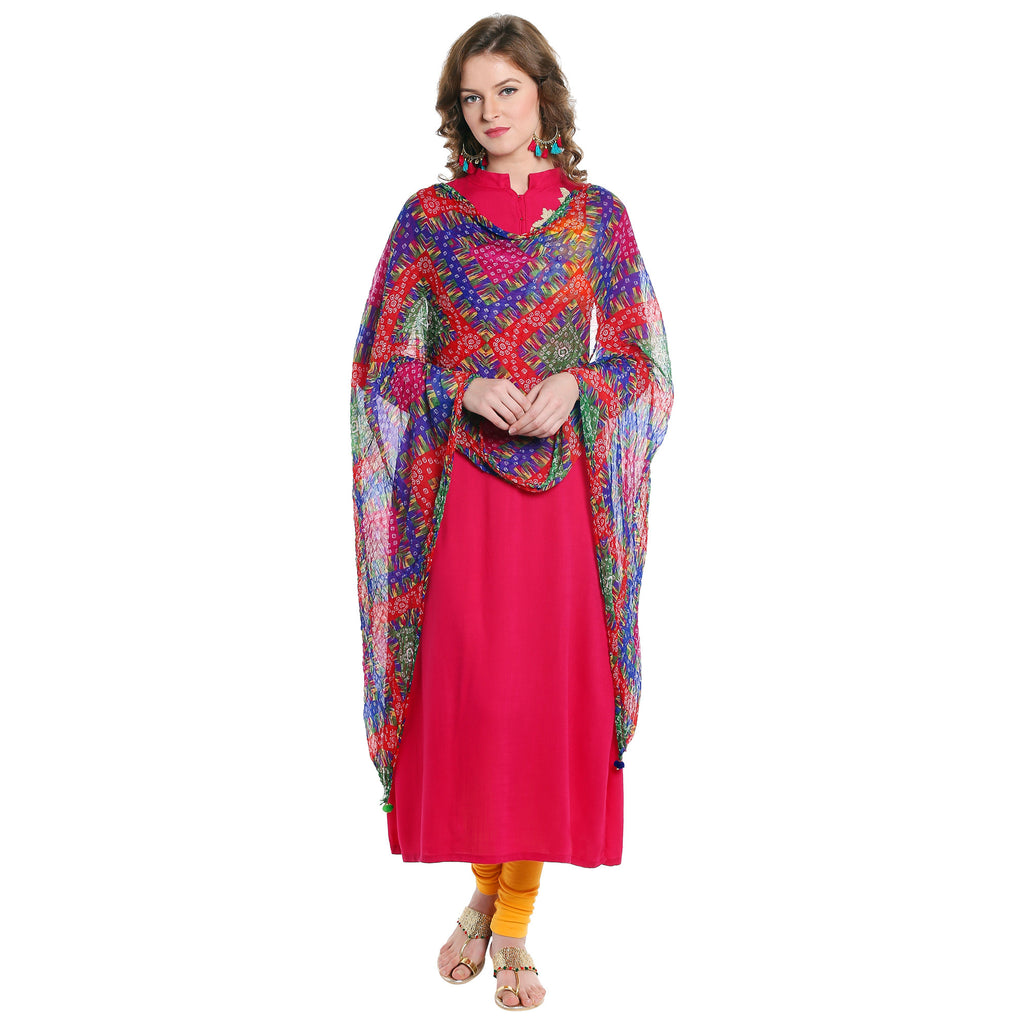 Dupatta Bazaar Women's Printed Chiffon Dupatta - Dupatta Bazaar
