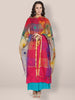 Multicoloured Embroidered Cotton Silk Blend Dupatta freeshipping - Dupatta Bazaar