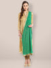 Green Embroidered  Chiffon Dupatta freeshipping - Dupatta Bazaar