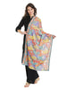 Dupatta Bazaar Women's Multicoloured Silk dupatta with all over Katha Embroidery - Dupatta Bazaar