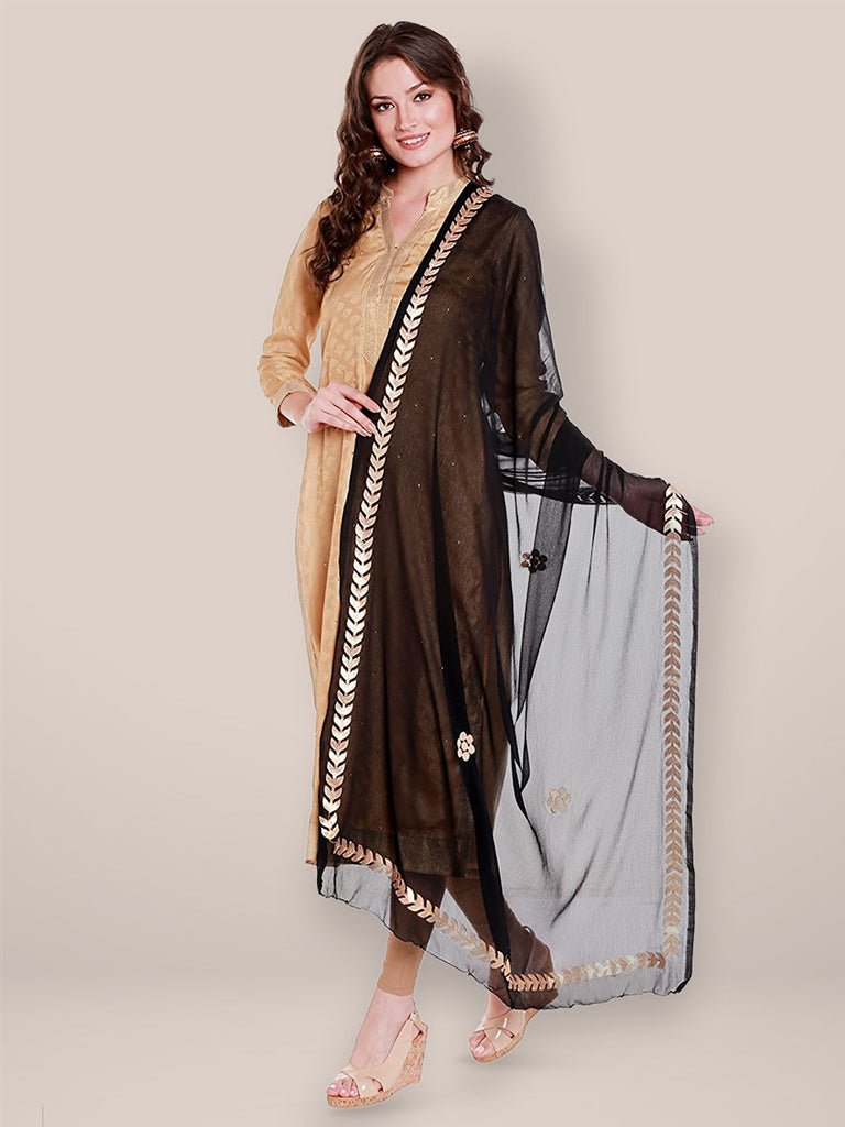 Grey Gotta Patti Chiffon Dupatta main image 0