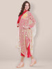 Gold Net Dupatta with Multicoloured Embroidery. freeshipping - Dupatta Bazaar