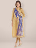 Blue  Net Dupatta with Gold Gotta Work freeshipping - Dupatta Bazaar