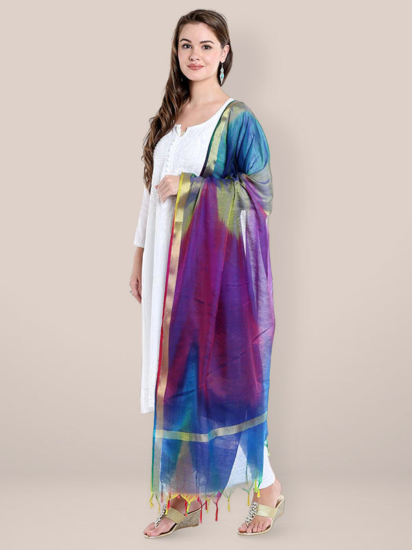 Floral Cascade Silk Dupatta