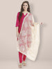 Off White Dupatta with Lucknowi Embroidery. freeshipping - Dupatta Bazaar
