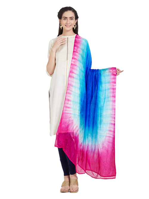 Dupatta Bazaar Woman's Multicoloured Art Silk Dupatta - Dupatta Bazaar