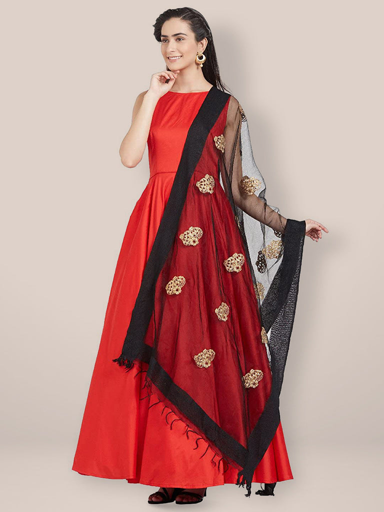 Black Organza Gold Embroidered Dupatta Dupatta Bazaar Black Organza Gold Embroidered Dupatta Dupatta Bazaar