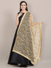 Gold Embroidered Net Dupatta freeshipping - Dupatta Bazaar