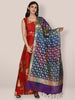 Banarasi Silk Multicoloured Dupatta freeshipping - Dupatta Bazaar