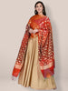 Red & Multicoloured Banarasi Silk Dupatta freeshipping - Dupatta Bazaar