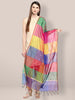 Multicoloured dupatta with Embroidery freeshipping - Dupatta Bazaar