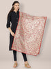 Pink & Gold Embroidered Dupatta freeshipping - Dupatta Bazaar