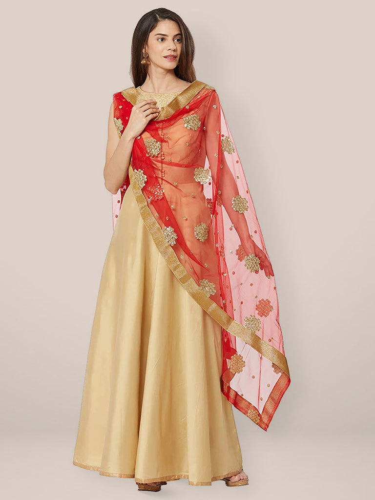 W Women Gown Red, Gold Dress - Buy W Women Gown Red, Gold Dress Online at  Best Prices in India | Flipkart.com