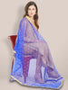 Royal Blue Embellished Net Dupatta freeshipping - Dupatta Bazaar