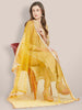 Embellished Yellow Net Dupatta freeshipping - Dupatta Bazaar