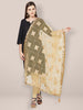 Gold Embroidered Net Dupatta with lace freeshipping - Dupatta Bazaar