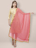 Embellished Peach Chiffon Dupatta. freeshipping - Dupatta Bazaar