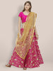 Embroidered Gold Net Dupatta freeshipping - Dupatta Bazaar