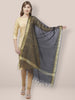 Black Cotton Silk Dupatta with Gold Borders. freeshipping - Dupatta Bazaar