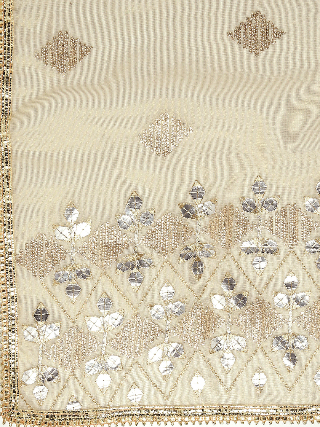 Fawn Gotta Patti Silk Blend Dupatta main image 1