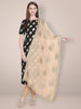 Embellished Beige & Gold Chiffon Dupatta. freeshipping - Dupatta Bazaar