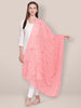 Embroidered Peach Chiffon Dupatta. freeshipping - Dupatta Bazaar