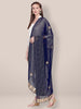 Navy Blue Chiffon Dupatta with Gotta Patti work freeshipping - Dupatta Bazaar