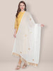 Off White Chiffon Dupatta with Gotta Patti work freeshipping - Dupatta Bazaar