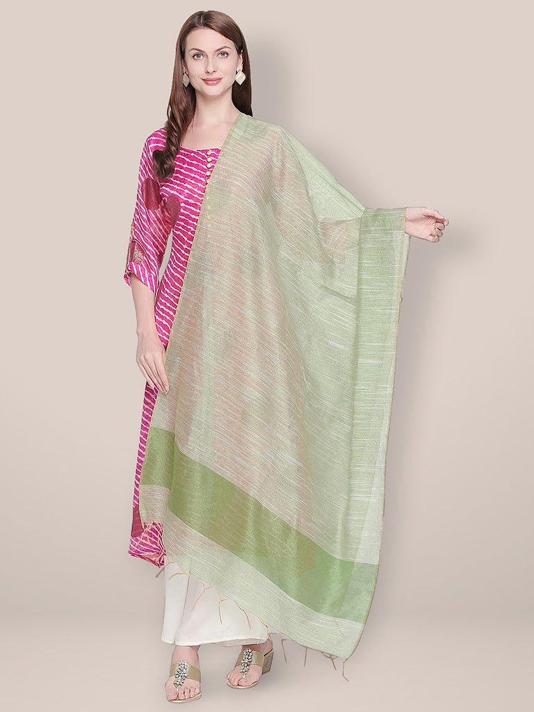 Blended Silk Green Dupatta. freeshipping - Dupatta Bazaar