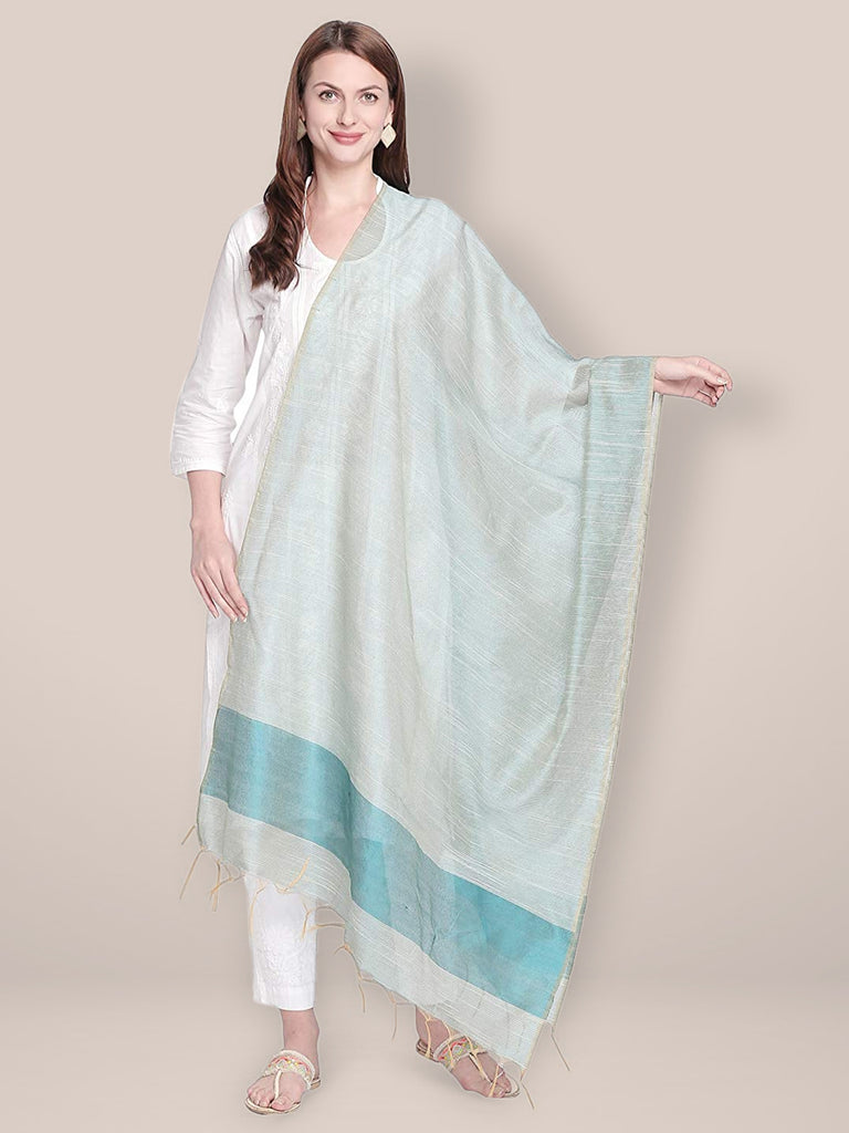 Blended Silk Green Dupatta. freeshipping - Dupatta Bazaar
