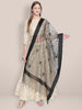 Black Embroidered Organza Dupatta freeshipping - Dupatta Bazaar