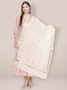 Off White Cotton Silk Dupatta with Gold Gotta. freeshipping - Dupatta Bazaar