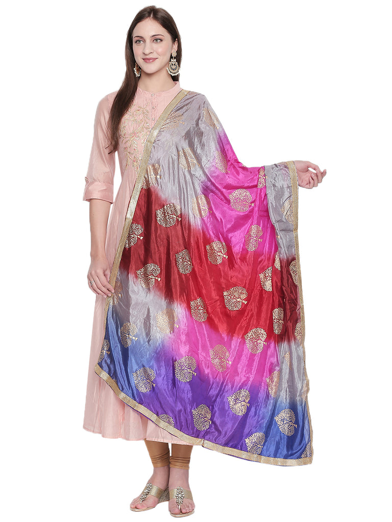 Dupatta Bazaar Woman's Multicoloured Art Silk Dupatta. - Dupatta Bazaar