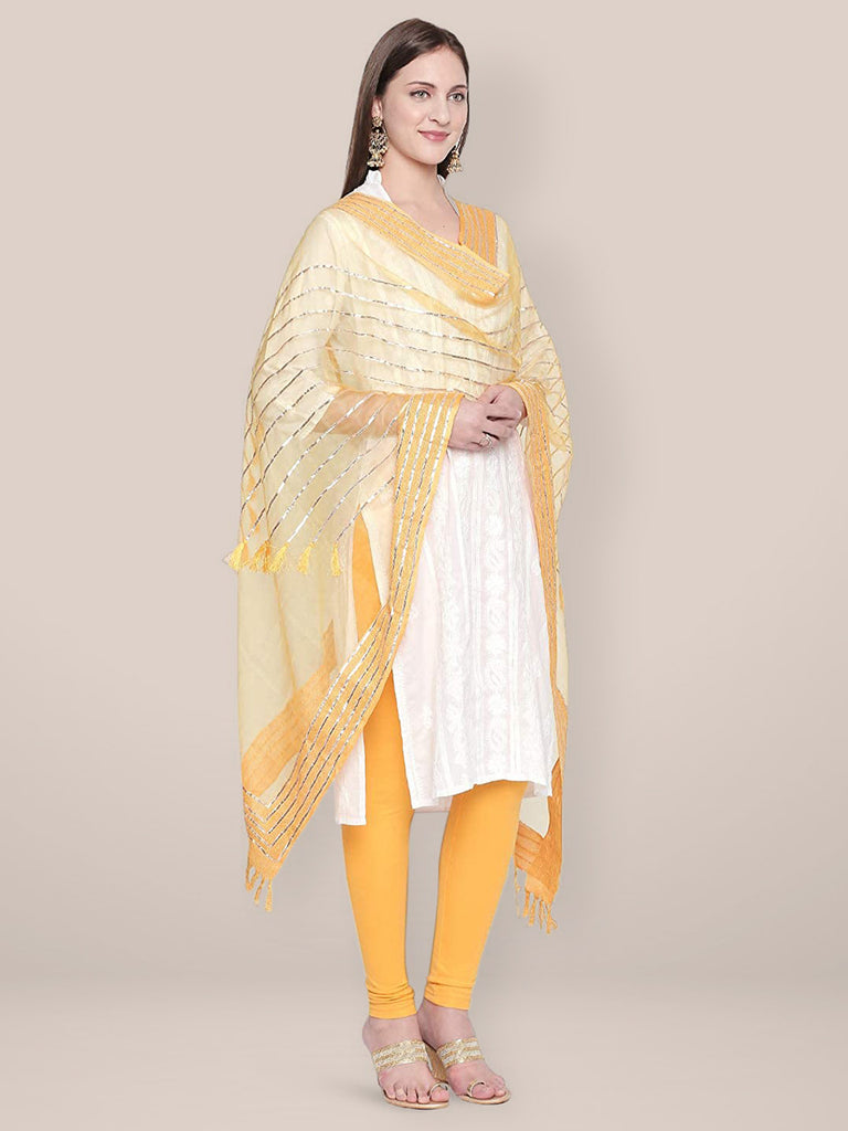 Organza Dupatta with Gotta lace. Dupatta Bazaar