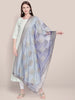 Emroidered Navy Blue Net Gotta Patti Dupatta freeshipping - Dupatta Bazaar