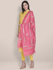 Baby Pink Cotton Silk Dupatta with Gotta Patti Work. freeshipping - Dupatta Bazaar