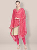 Dupatta Bazaar Woman's Pink Chiffon Dupatta with Mirror Work. freeshipping - Dupatta Bazaar
